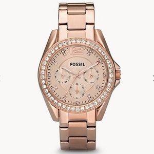 FOSSIL Riley Rose-Tone Stainless Steel Watch